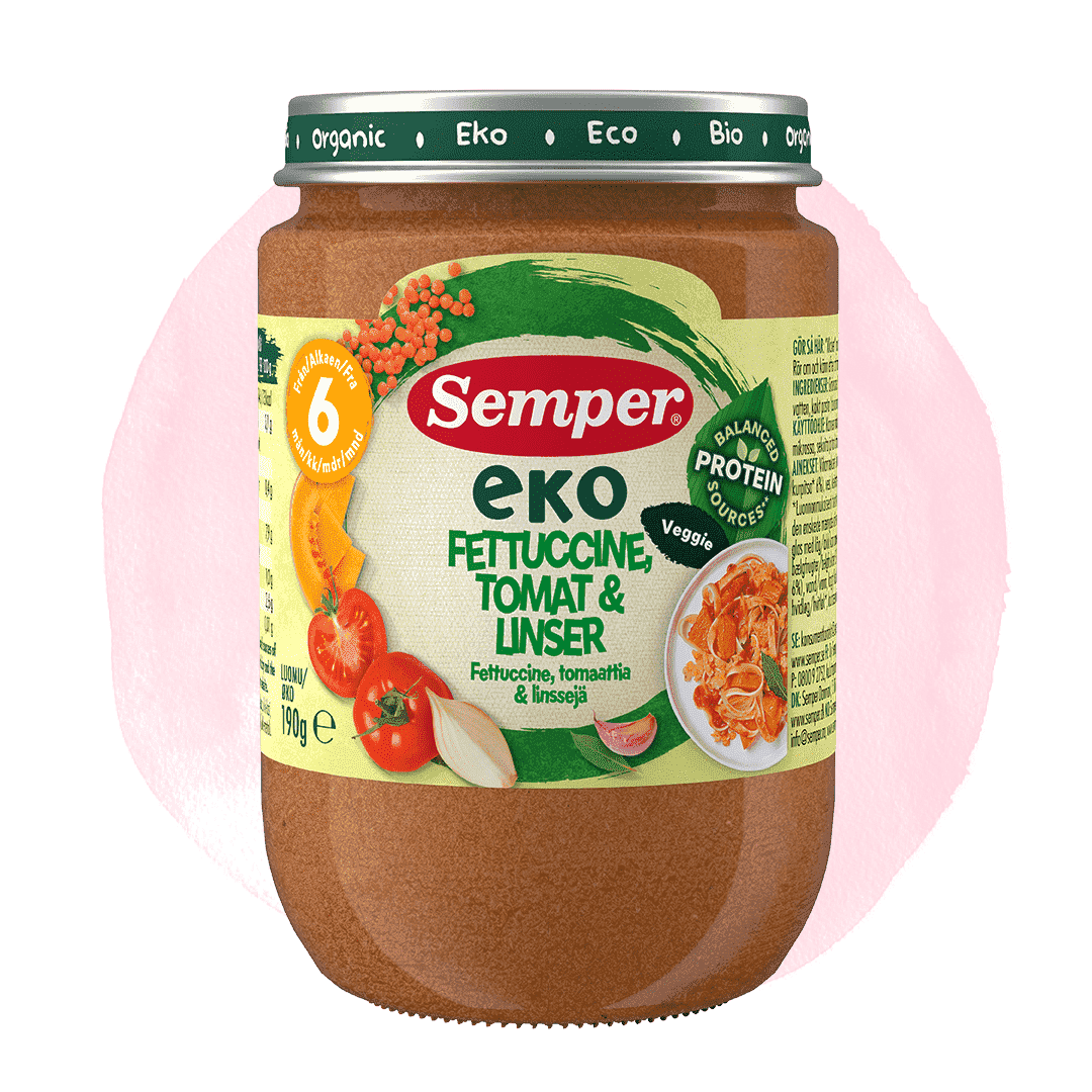 Eko fettucine med tomat & linser